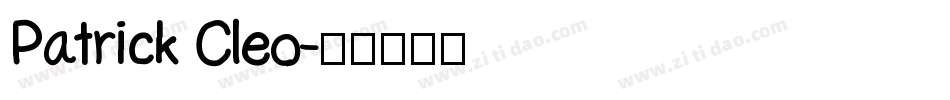 Patrick Cleo字体转换